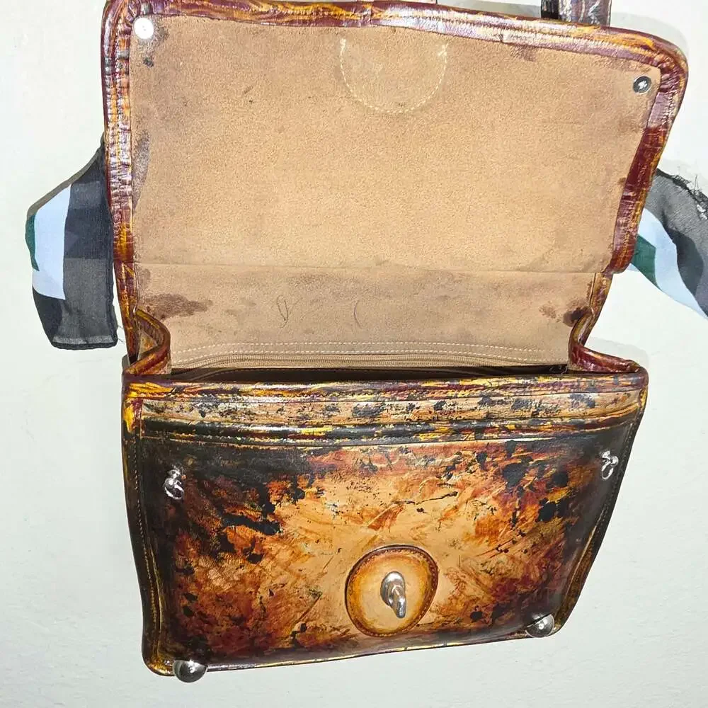 Custom Vintage Coach Willis Bag Brown with Custom Dye, Paint, Strap, Hardware